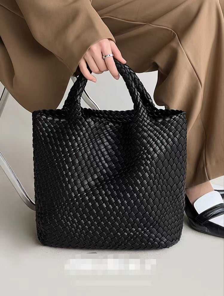 Korean Fashion Woven Mother Large Capacity Handbags