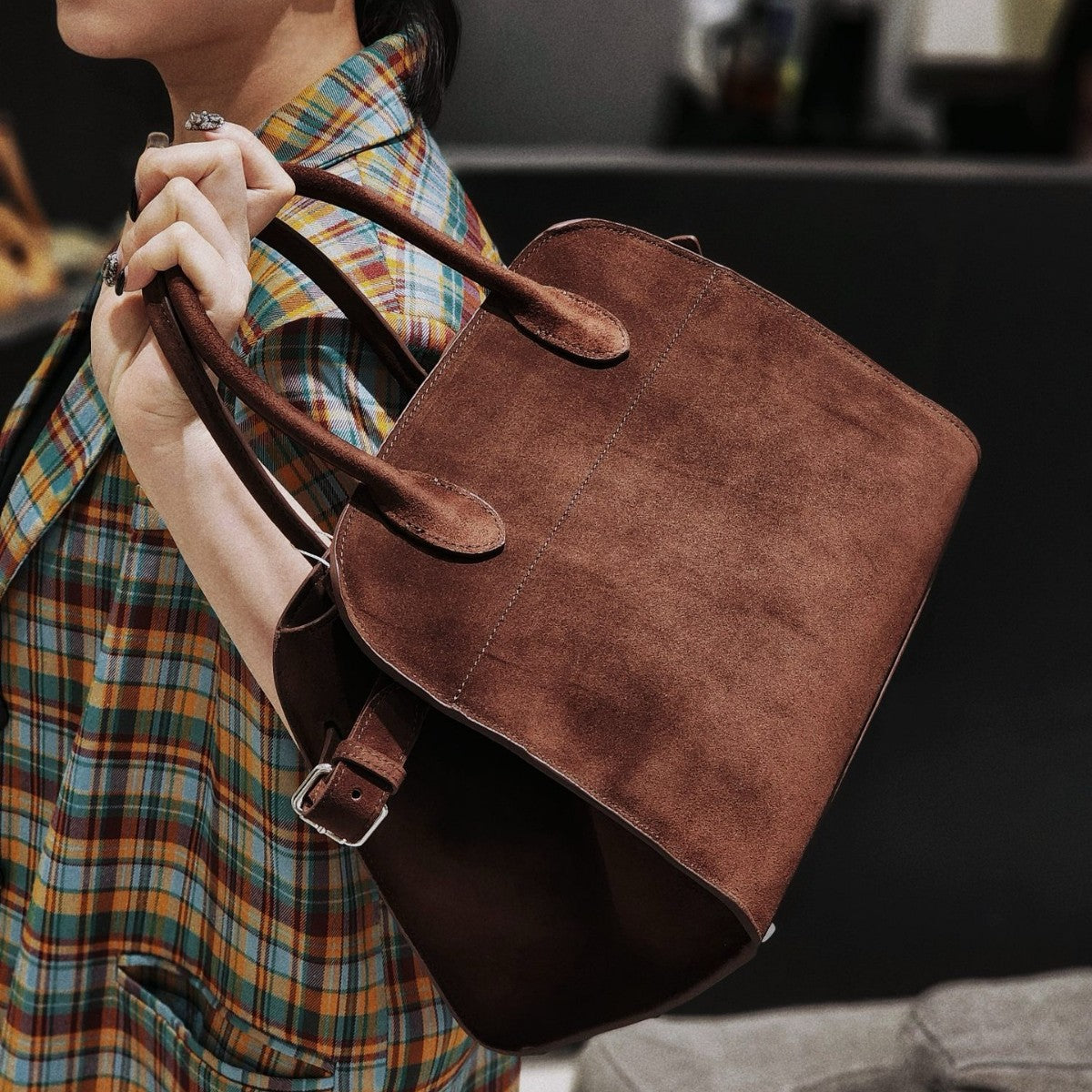 Autumn Large Capacity Totes Genuine Leather Tote Bags