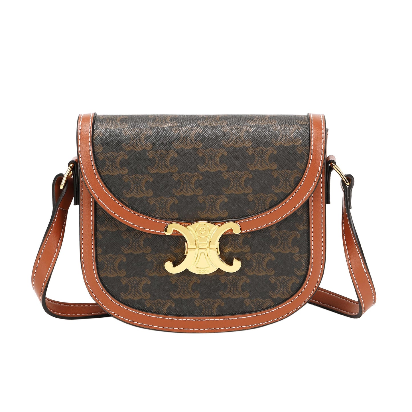 Semicircle Arc Saddle Vintage Genuine Leather Crossbody Bags