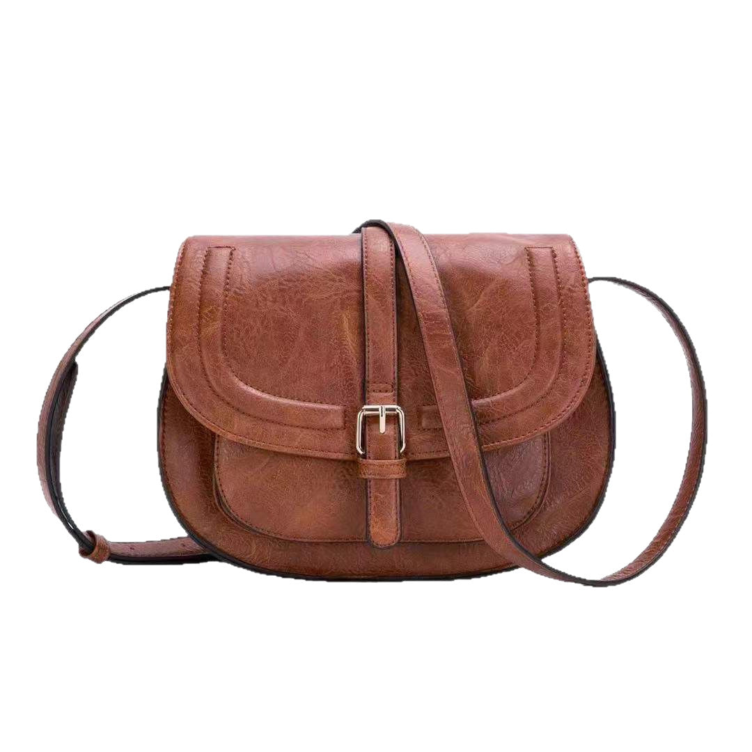 Women's Fashion Style Retro Saddle Semicircle Shoulder Bags