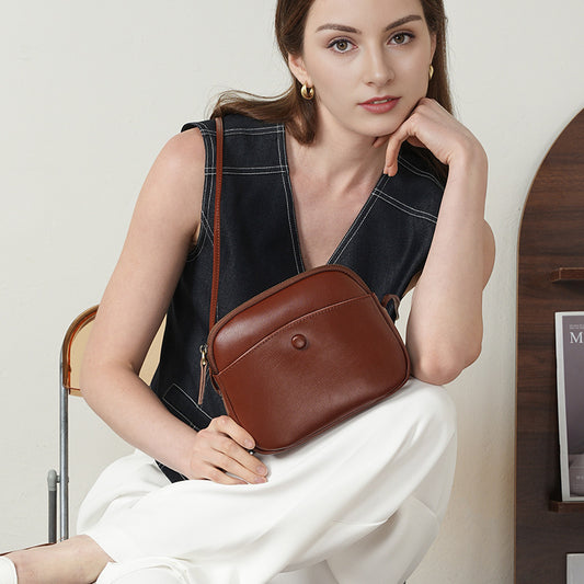 Women's Attractive Shell Mobile High-grade Leather Crossbody Bags