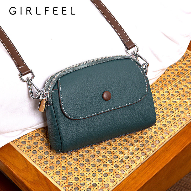 Women's Trendy Head Layer Cow Leather Genuine Crossbody Bags