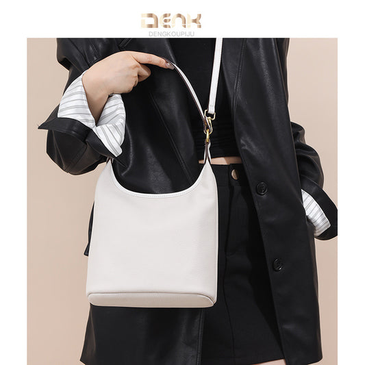 Women's Genuine Leather First Layer Cowhide Simple Crossbody Bags