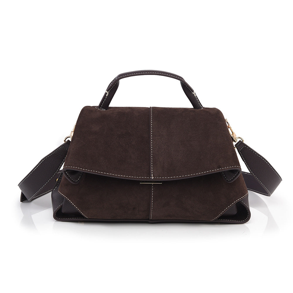 Leather Female Niche Design French Large Handbags