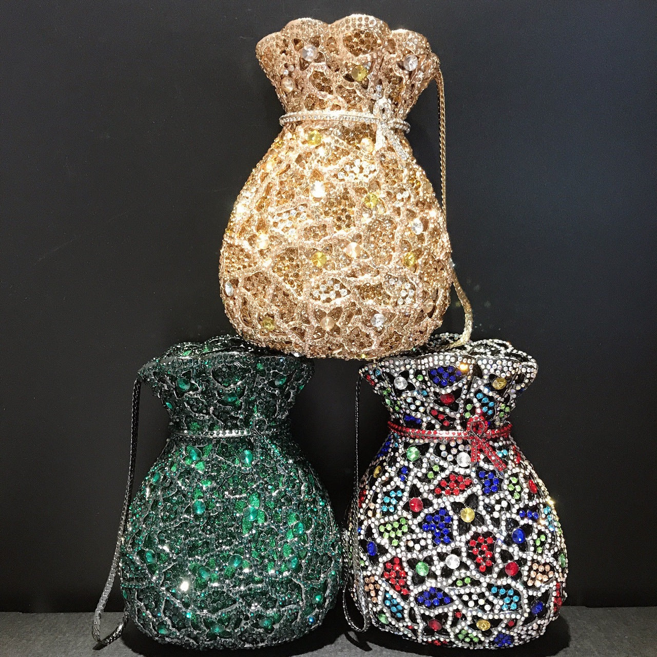 Vase Diamond Handmade Spot Drill Metal Bags