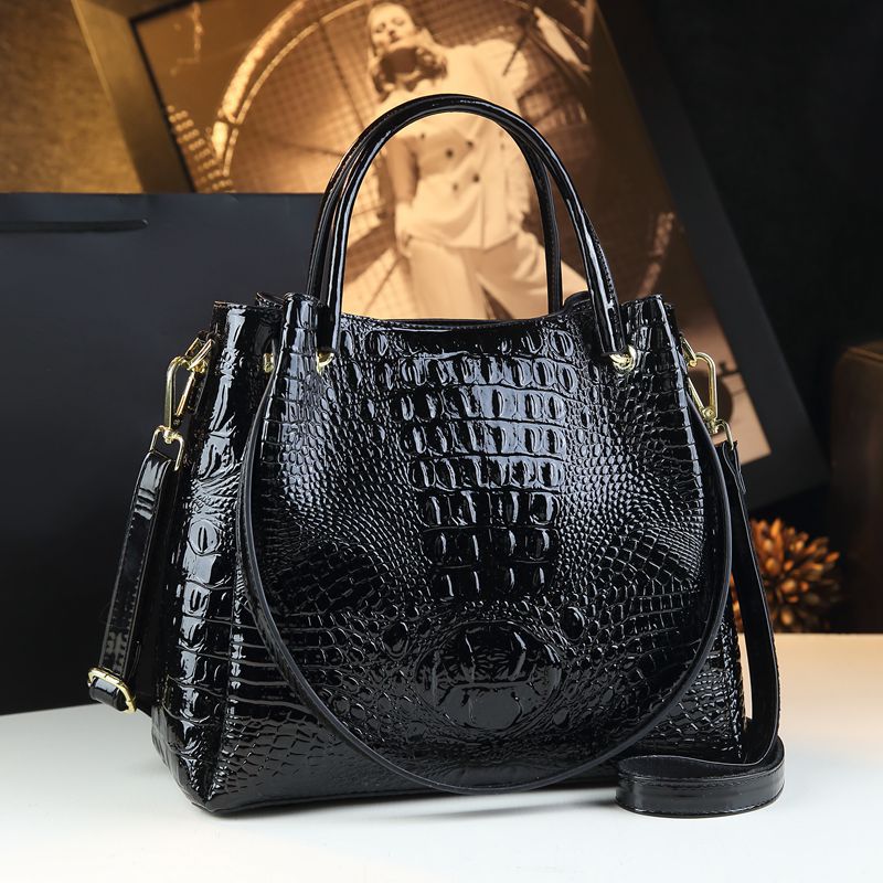 Women's Stylish Good Texture Colorful Crocodile Pattern Bags