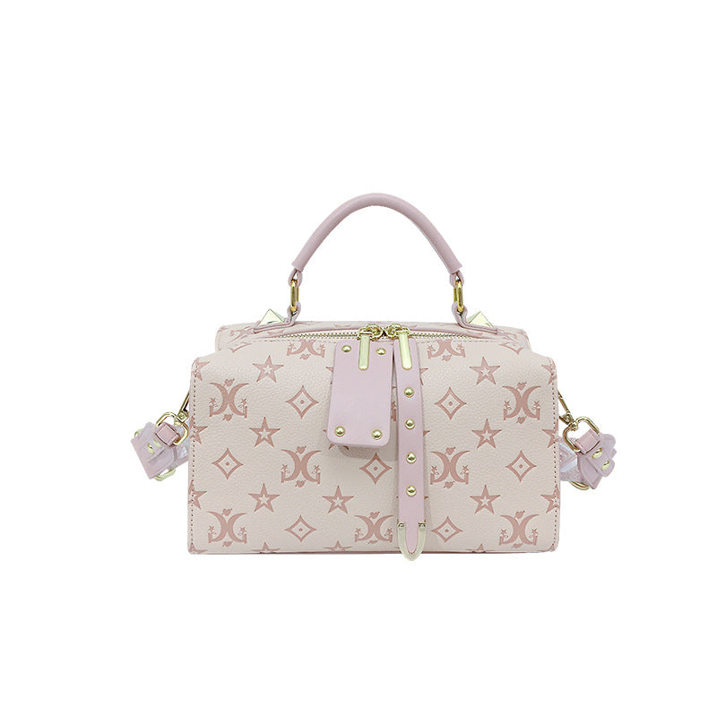 Women's Style Printed Boston Pillow Fashion Handbags