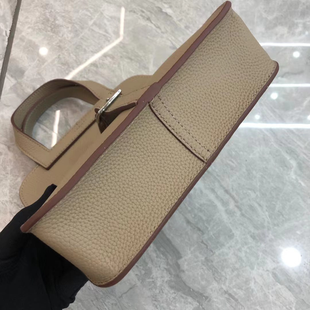 Women's Portable Lychee Pattern First Layer Cowhide Shoulder Bags