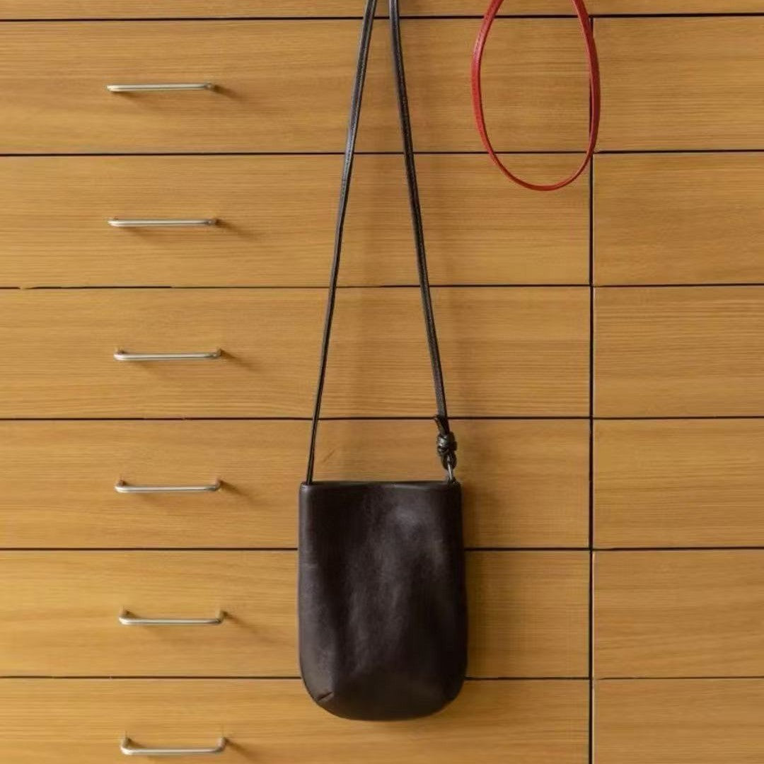 Retro Plant Leather Mini Dopamine Pier Shoulder Bags