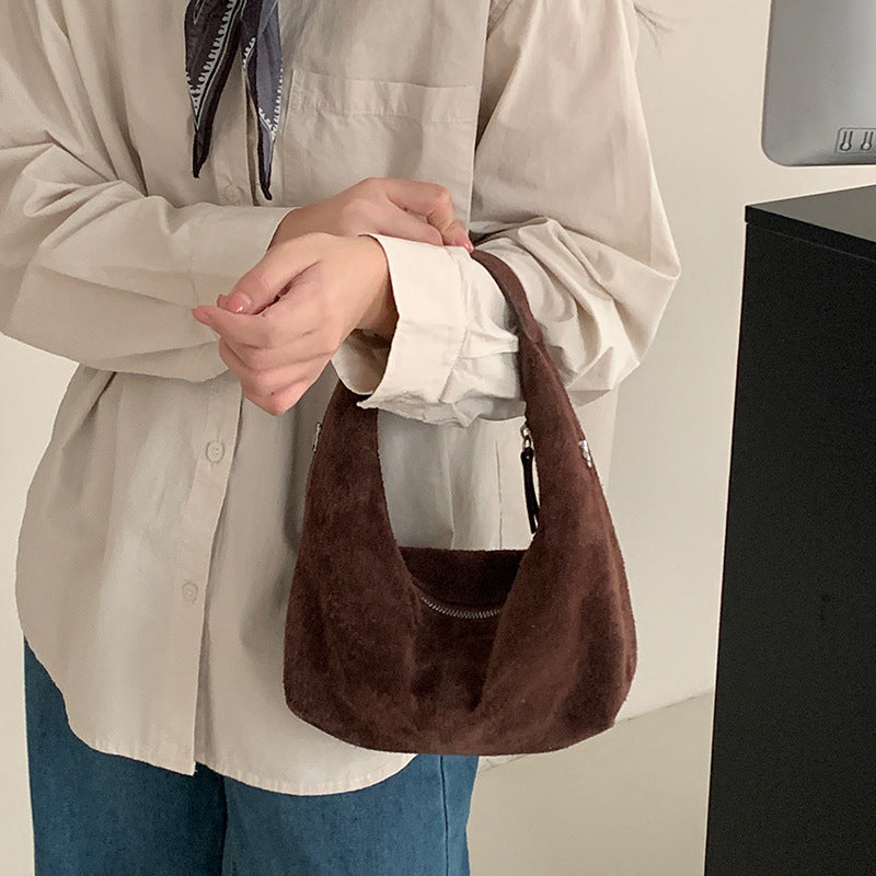 Women's Dumpling Retro Style Genuine Leather Niche Crossbody Bags