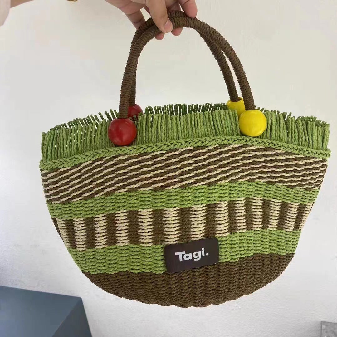 Women's Straw Woven Summer Little Fresh Beach Shoulder Bags