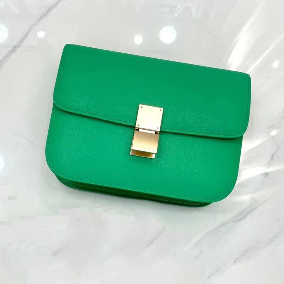 Women's Rub Grain Cowhide Leather Retro Toothpick Crossbody Bags