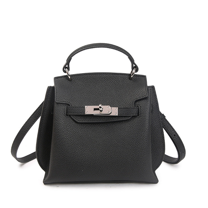Women's Fashion Cattlehide Leather Kelly Genuine High Shoulder Bags