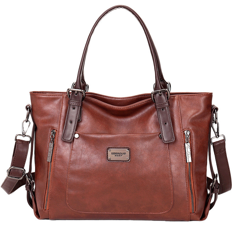 Women's Oil Wax Skin Commuter Practical Fashion Large Bags