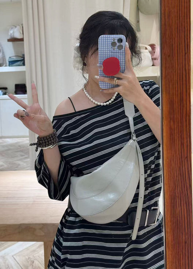 Design Triangle Soft Leather Personality Dumpling Bags