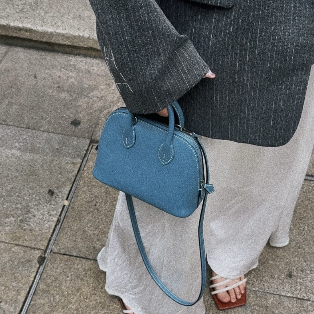 Pretty Genuine Cattlehide Leather Surface Fashion Bags