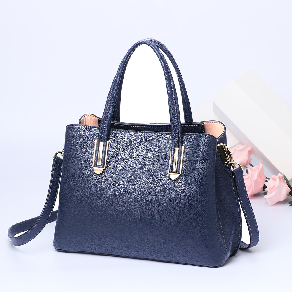 Women's Leather Korean Style Fashion Solid Color Handbags