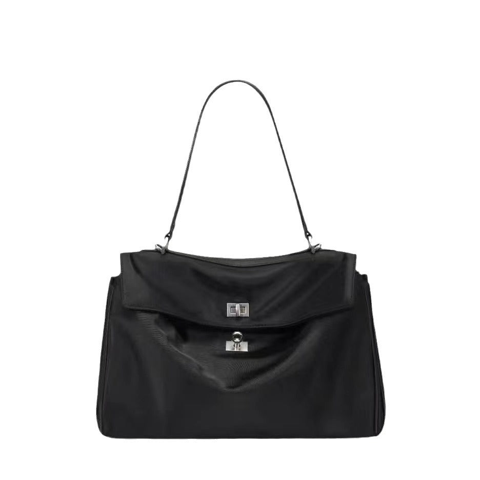 Women's Summer Nylon Cowhide High-grade Underarm Commuter Shoulder Bags