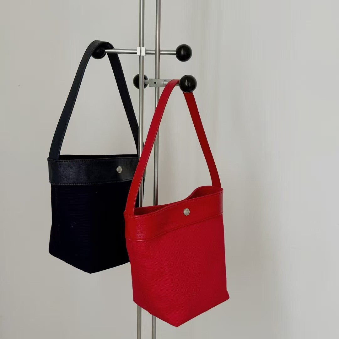 Women's Stitched Cowhide Daily Leisure Commute Handbags