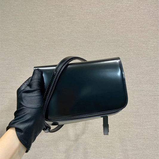 Women's Brown Bright Leather Exquisite High Sense Crossbody Bags