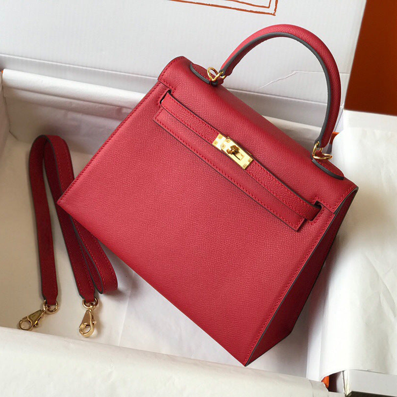 Women's Kelly Hand Palm Pattern Leather Portable Lock