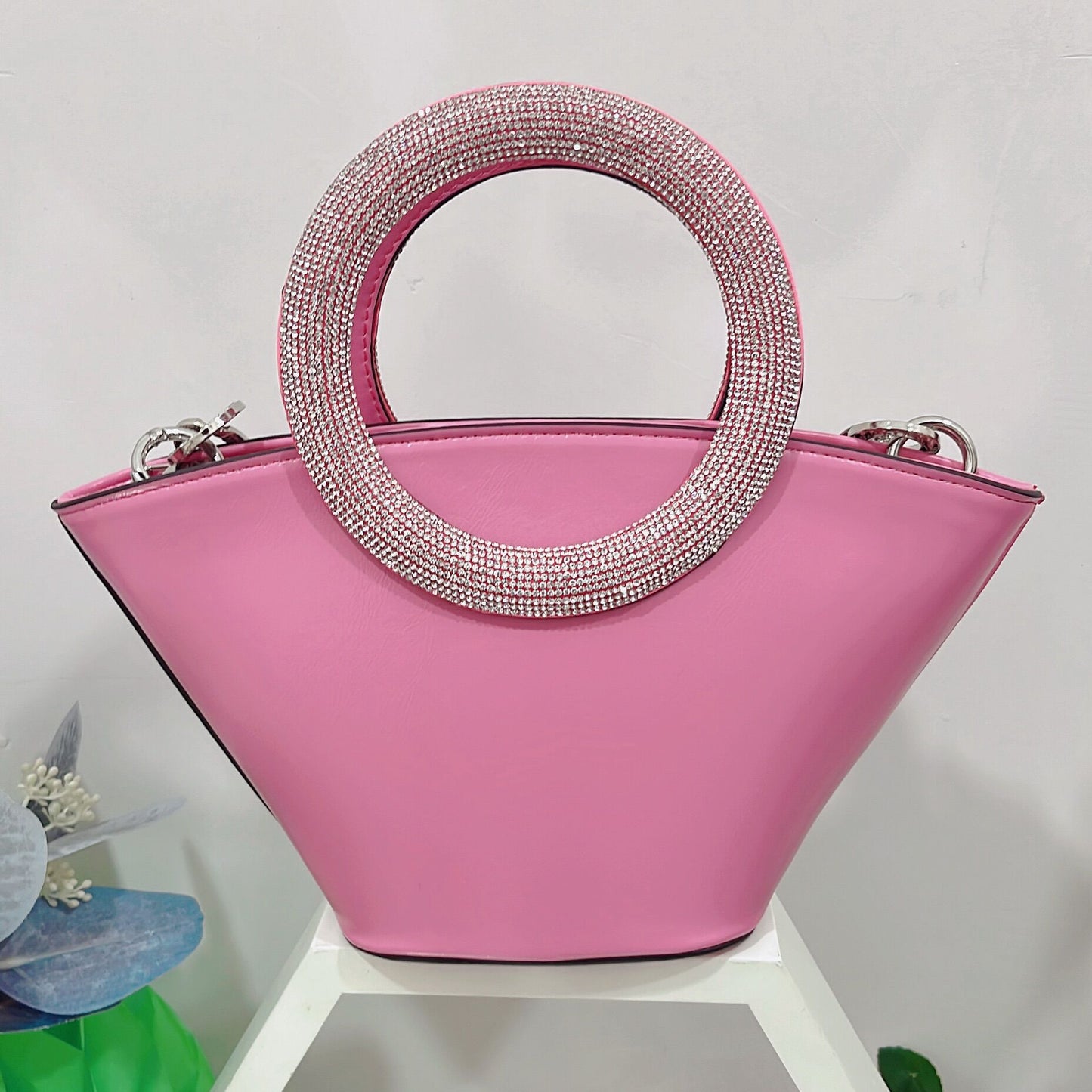 Cool Comfortable Diamond Round Portable Basket Crossbody Bags