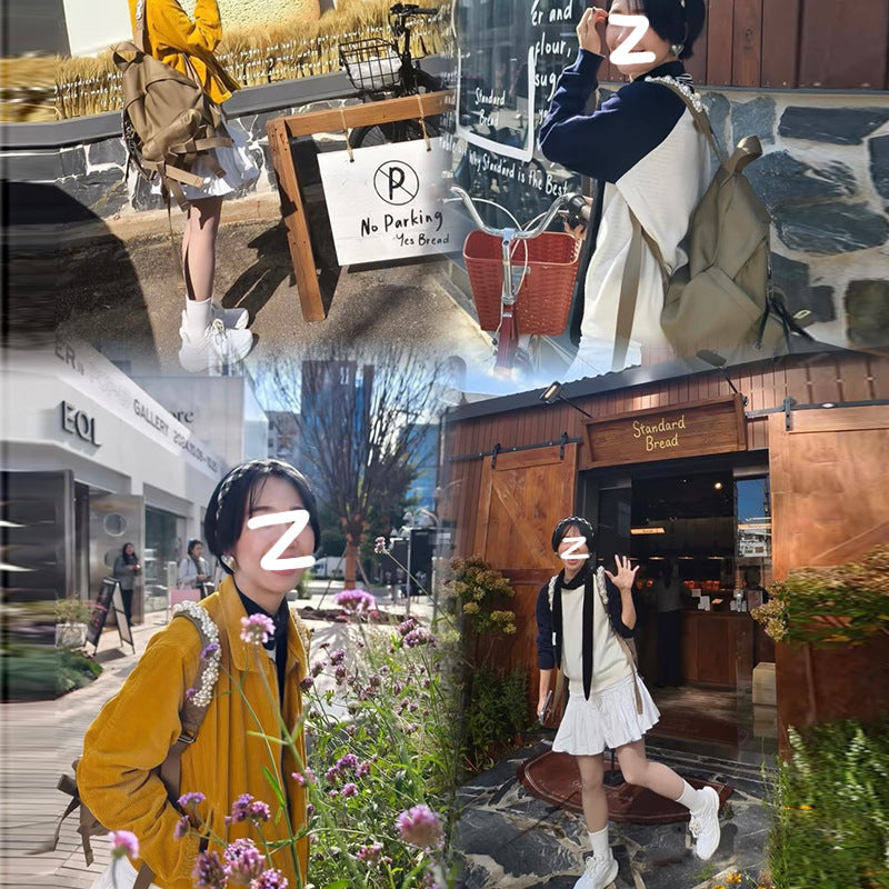 Women's Sweet Xi Hot Bowknot Pearl Large Backpacks