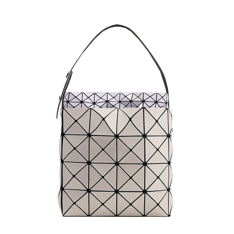 Women's Bird's Nest Contrast Color Box Geometric Shoulder Bags