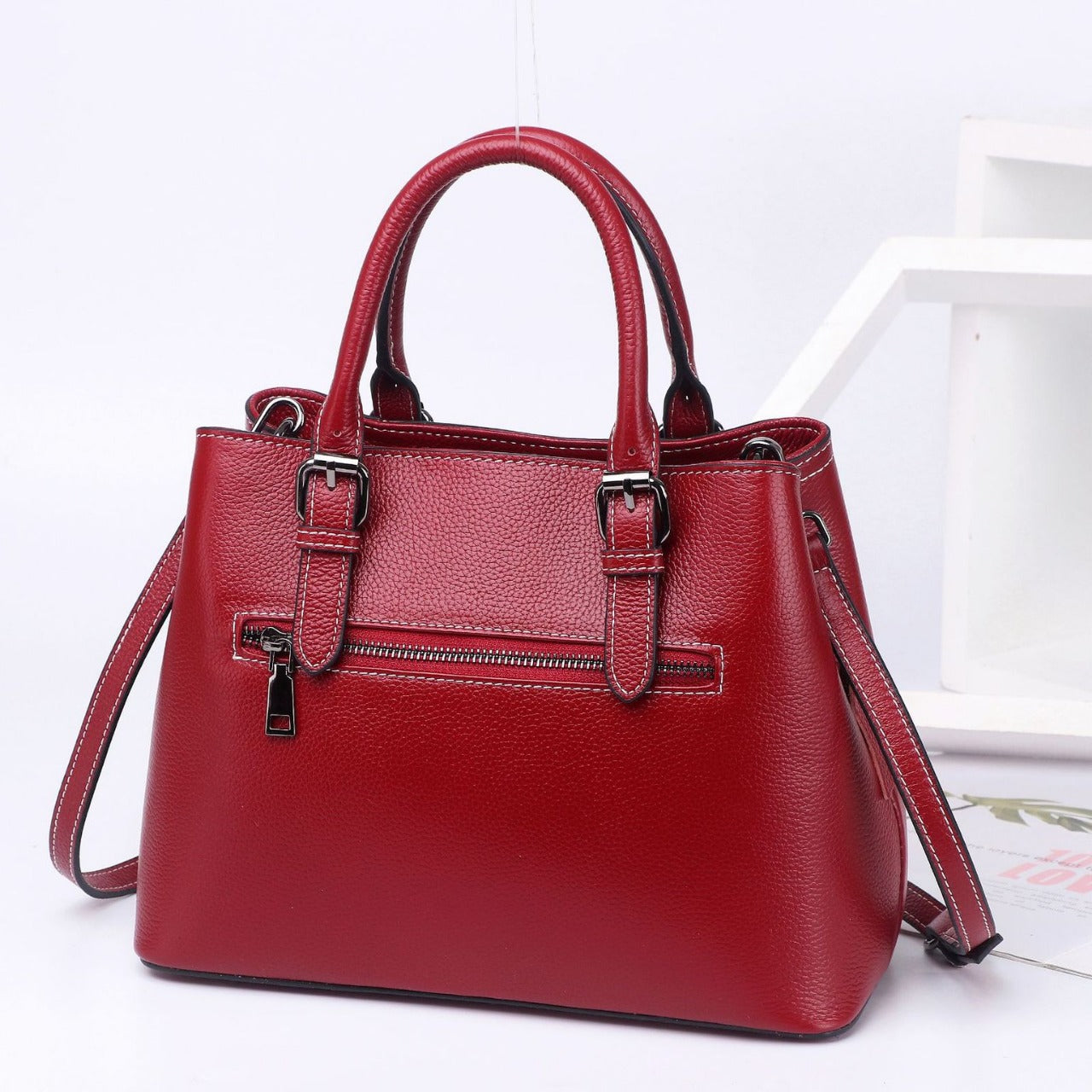 Women's First Layer Cowhide Large Capacity Commuter Handbags