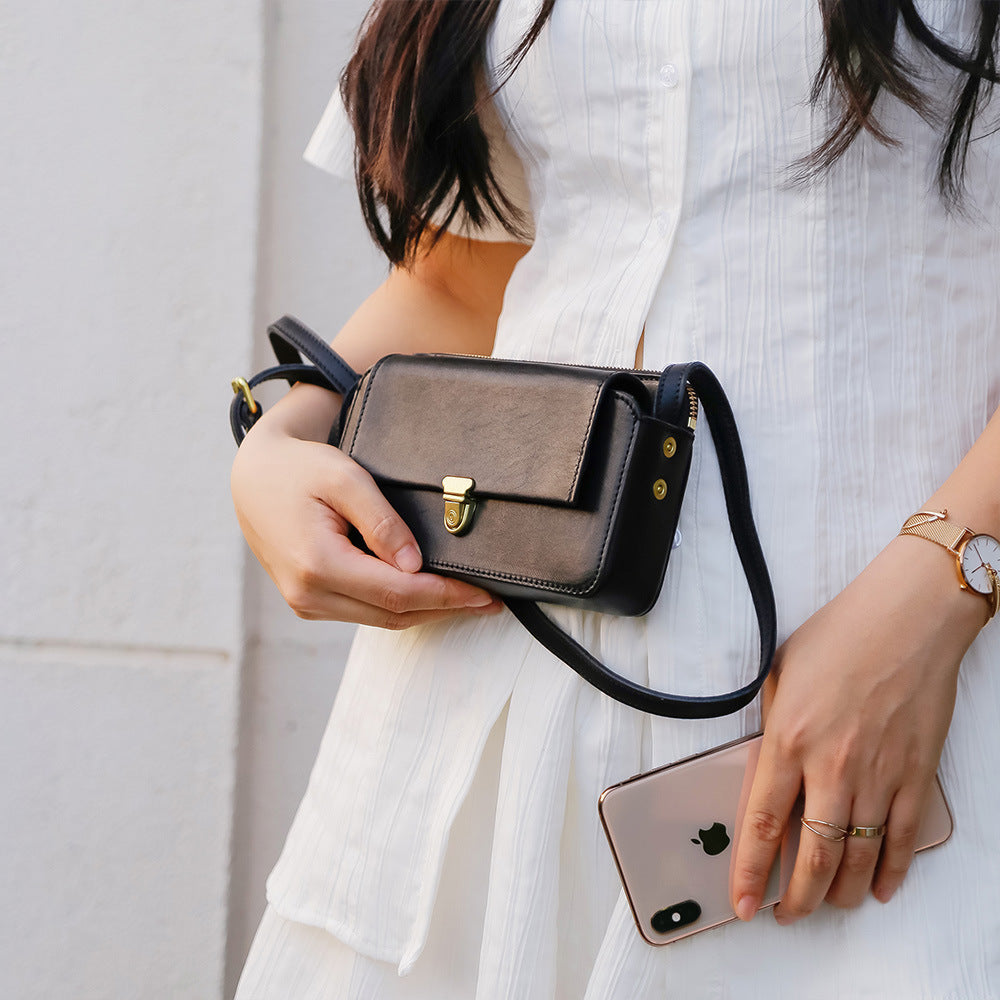 Women's High Texture Simple Fashion Genuine Leather Crossbody Bags