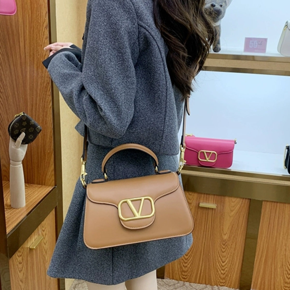 Trendy Unique Women's Advanced Texture Calfskin Handbags