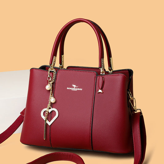 Women's Classic Soft Leather Fashion Mom Handbags