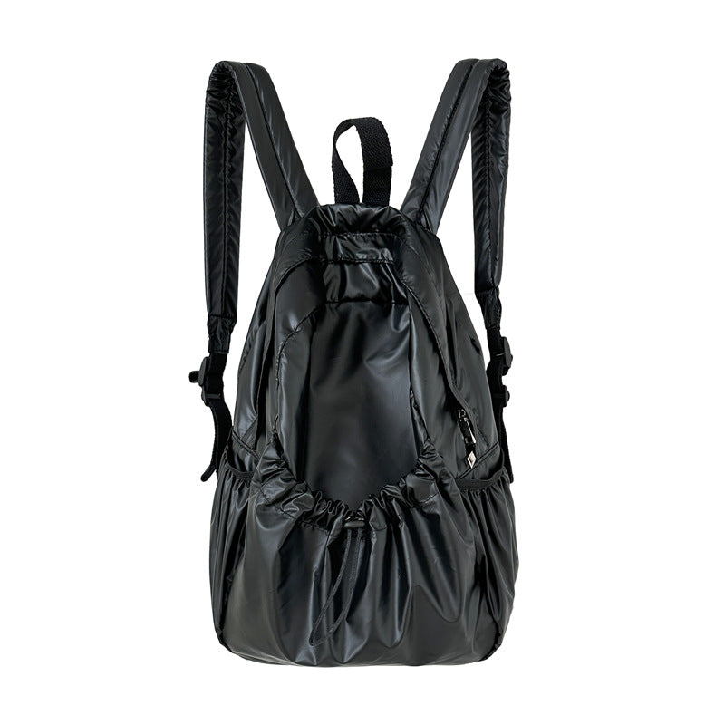 Women's Drawstring Ruffle Sier Style Lightweight Large Backpacks