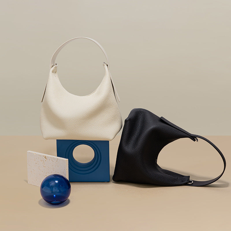 Women's Leather First Layer Lychee Pattern Cowhide Handbags