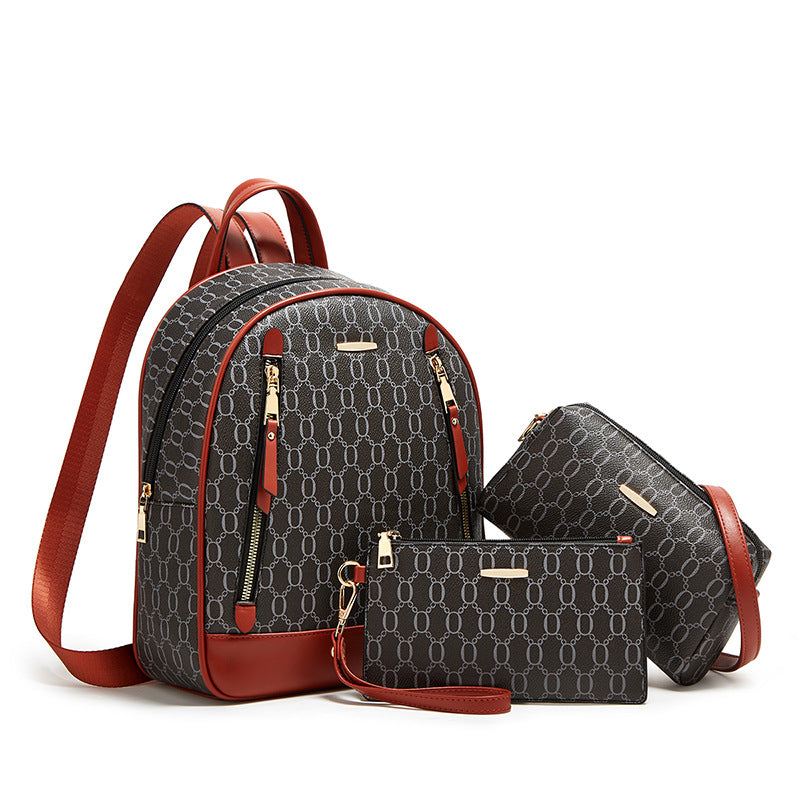 Women's Fashion Korean Style Trends Multipurpose Three-piece Backpacks