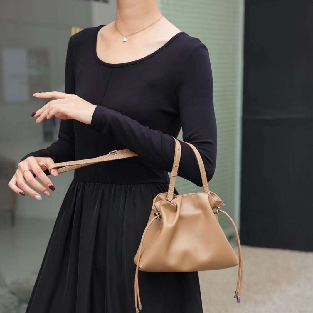 Women's Comfortable Genuine Leather Lucky Cloud Handbags