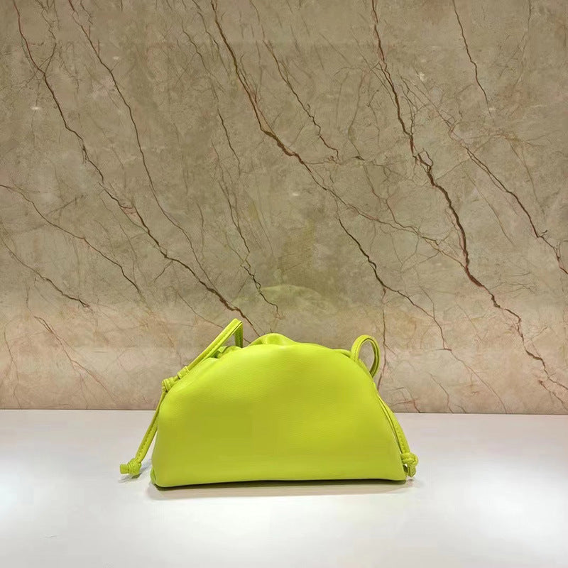 Women's Cow Leather Cloud Pleated Clutch Soft Crossbody Bags