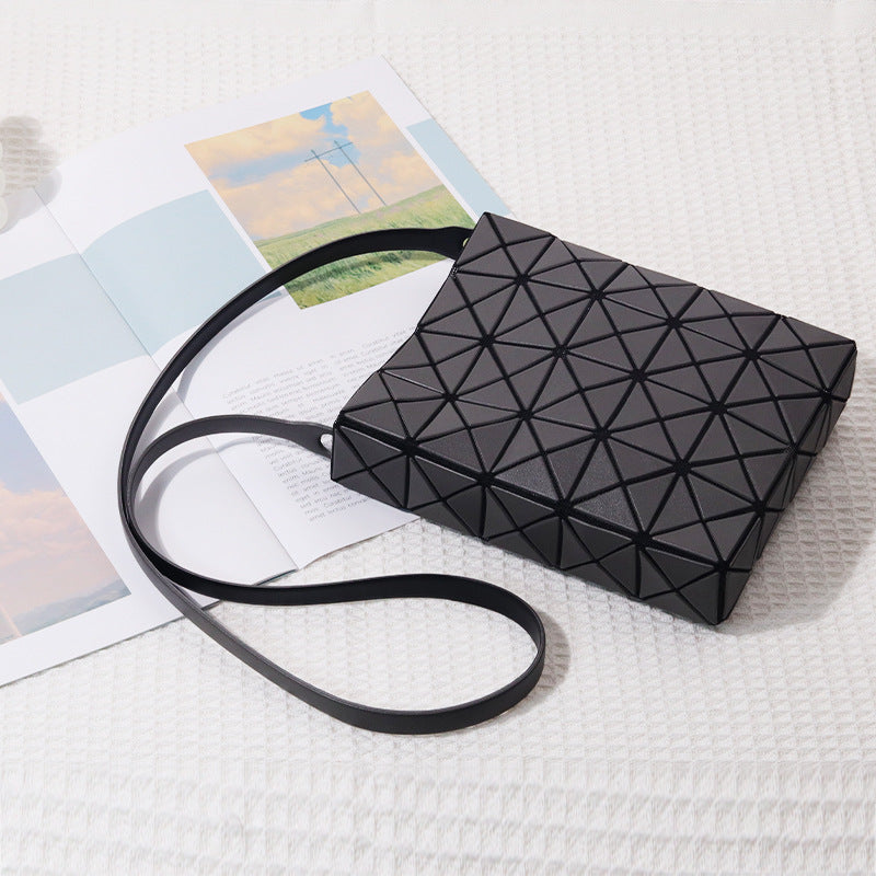 Style Limited Box Geometric Diamond Pattern Shoulder Bags