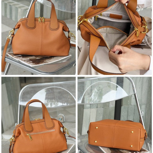 Women's Boston High-grade Large Capacity Commuter Leather Mother Shoulder Bags