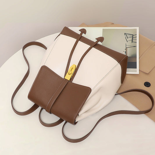 Fashion Large Capacity Junior High Genuine Backpacks