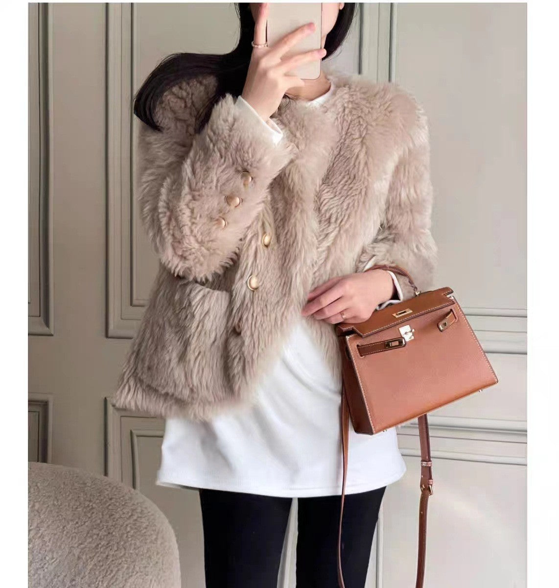 Women's High-grade Mini Kelly Genuine Leather Calfskin Crossbody Bags