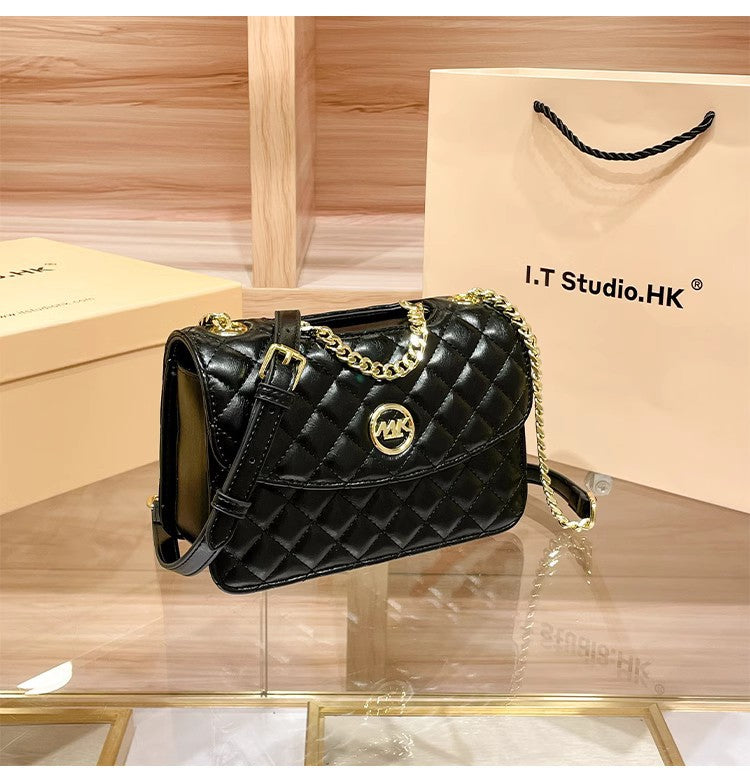 Women's Genuine Leather High-grade Classic Style Rhombus Crossbody Bags