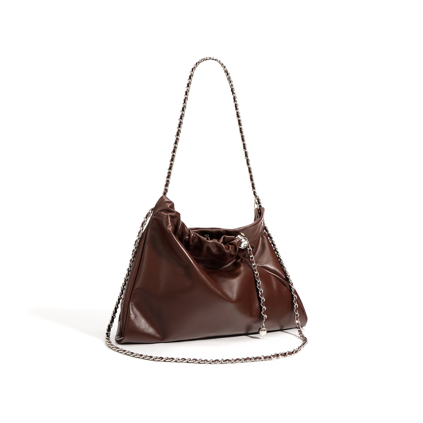 Cowhide Cloud Double Pocket Garbage Simple Crossbody Bags