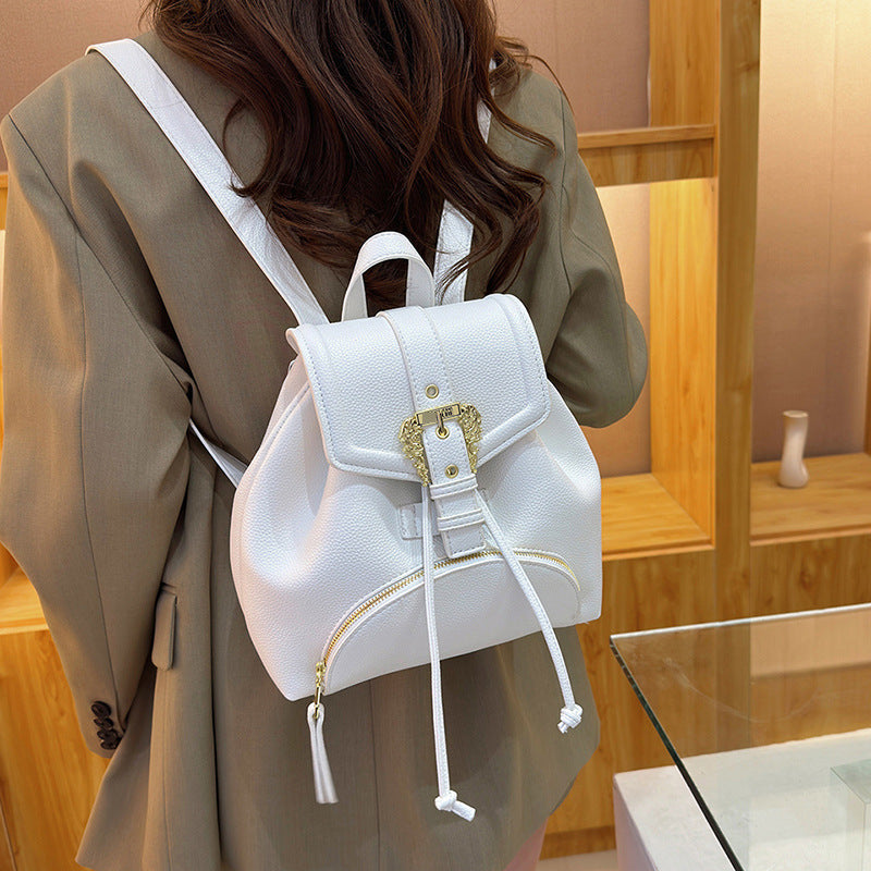 Women's Simple Fashion Pure Color High-grade Backpacks