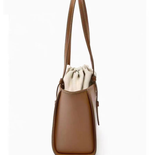 Women's Z Fashionable White City Style Drawstring Bundle Shoulder Bags