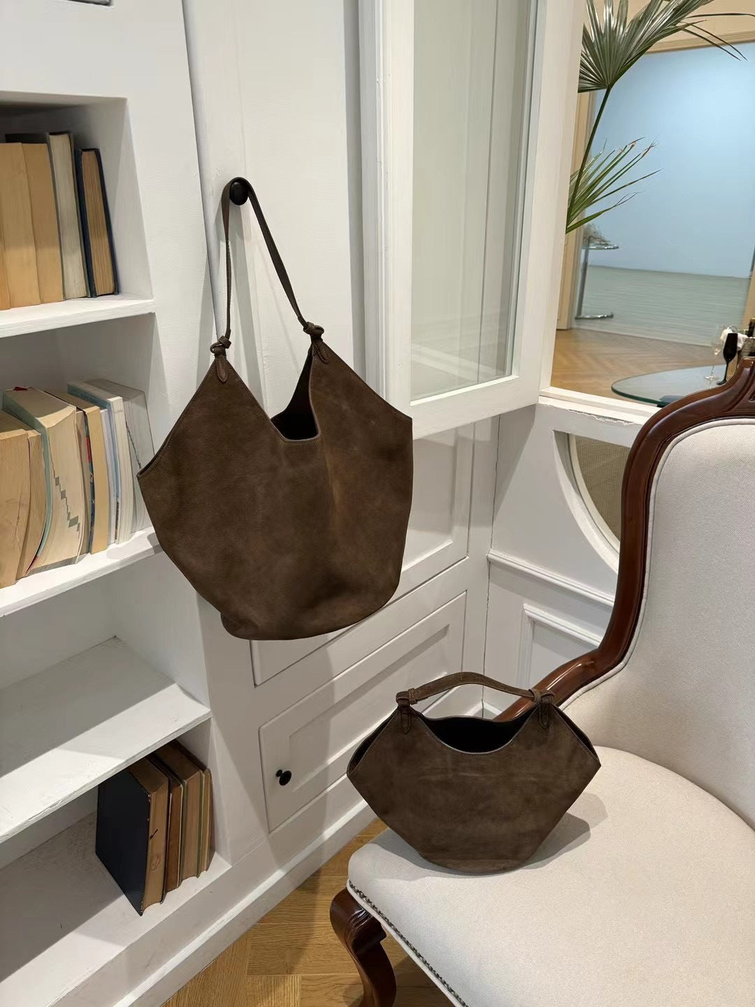Women's Size Essential Suede Niche Leather Shoulder Bags