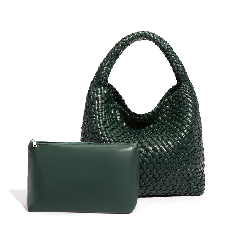 Women's Fashion Design Woven Large Capacity Son Handbags
