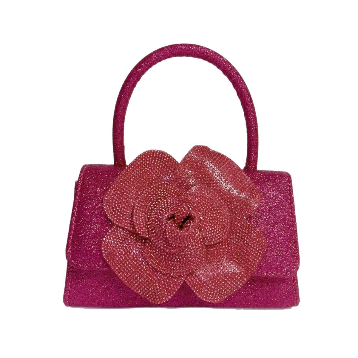 Slouchy Women's Rose Flower Chain Portable Handbags