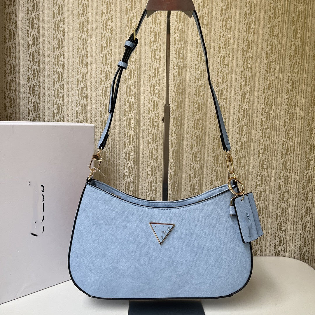 Women's Fashion Simple Printing Solid Color Ornaments Shoulder Bags