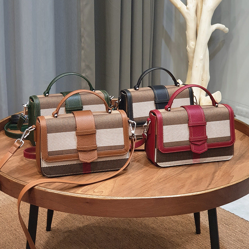 Women's Popular Stylish Design Fashion Plaid Handbags